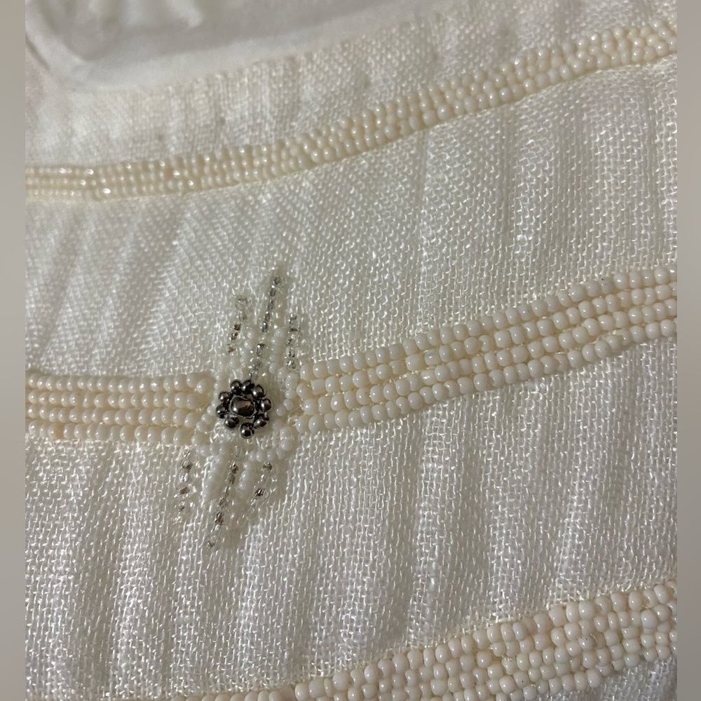 GORGEOUS LINEN & Beadwork Top! Absolutely Beautiful!!